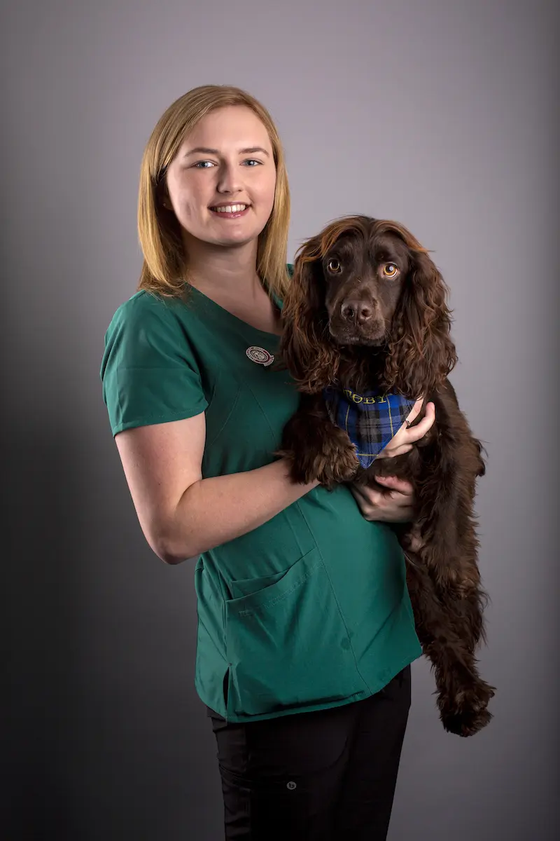 Thrums Vets: Abbie Ramsay - Senior Registered Vet Nurse _ Toby
