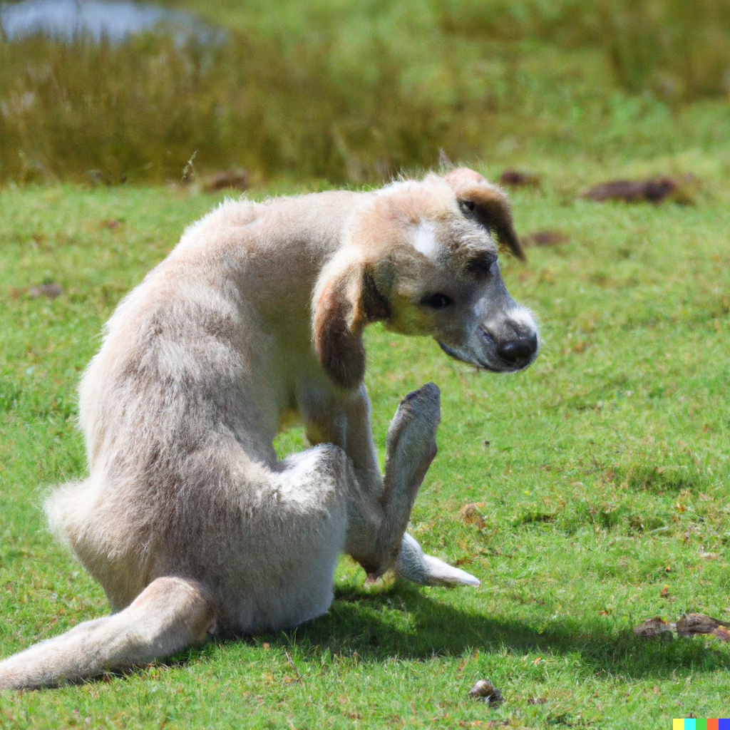 thrums vets “Dog scratching itch”