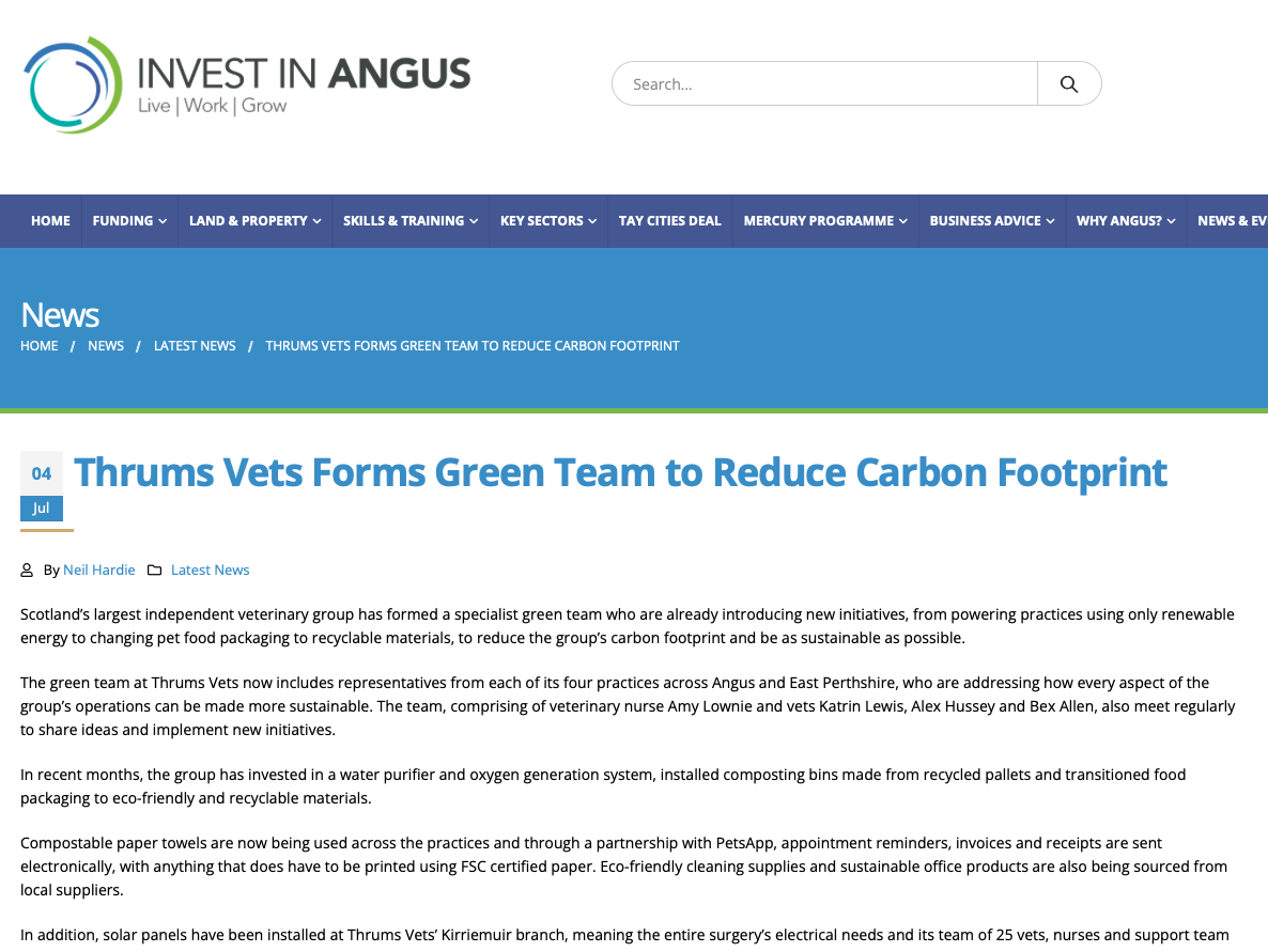 thrums vets invest in angus