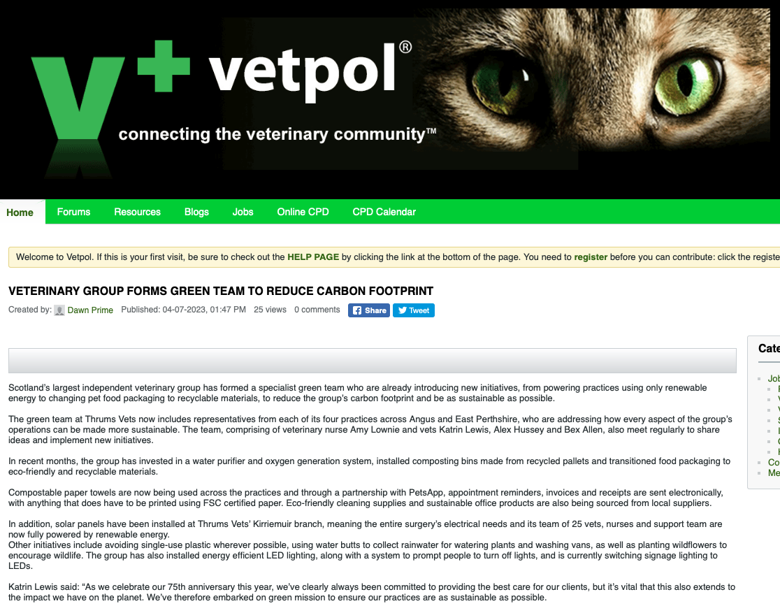 thrums vets v+ vetpol