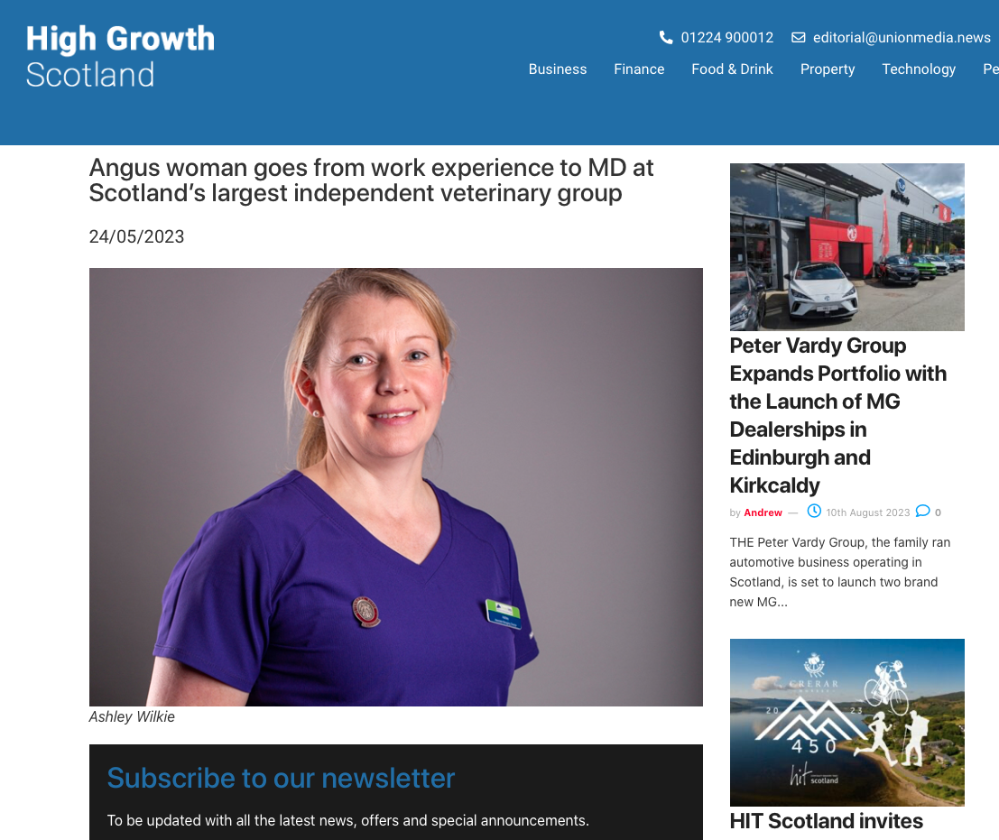thrums vets high growth scotland