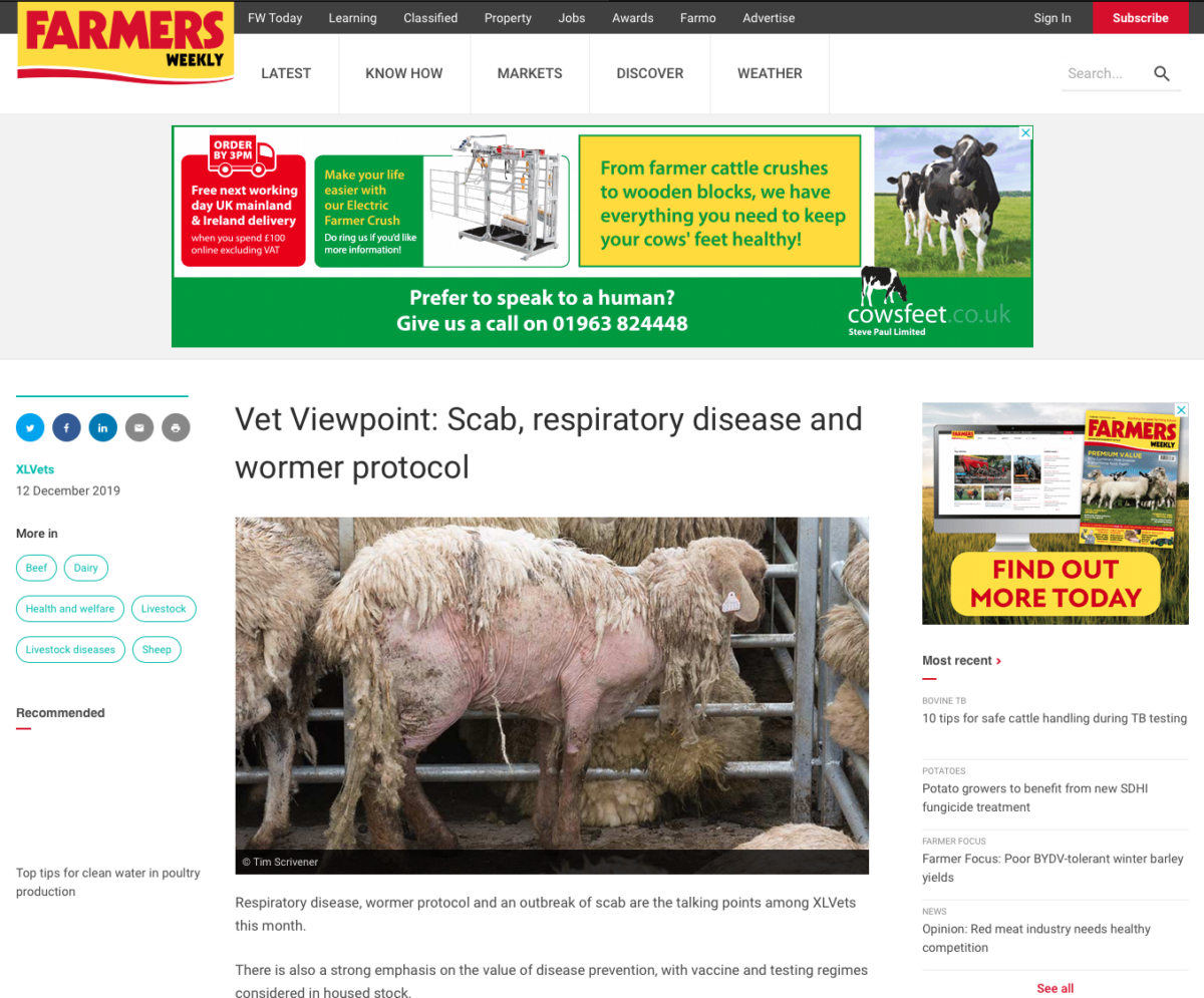 thrums vets farmers weekly