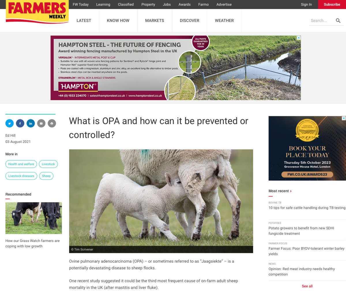 thrums vets farmers weekly