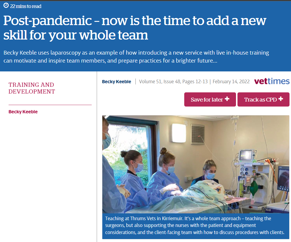 thrums vets post pandemic